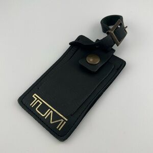 Tumi Hunter Green Leather Luggage ID Name Tag Vintage Accessories